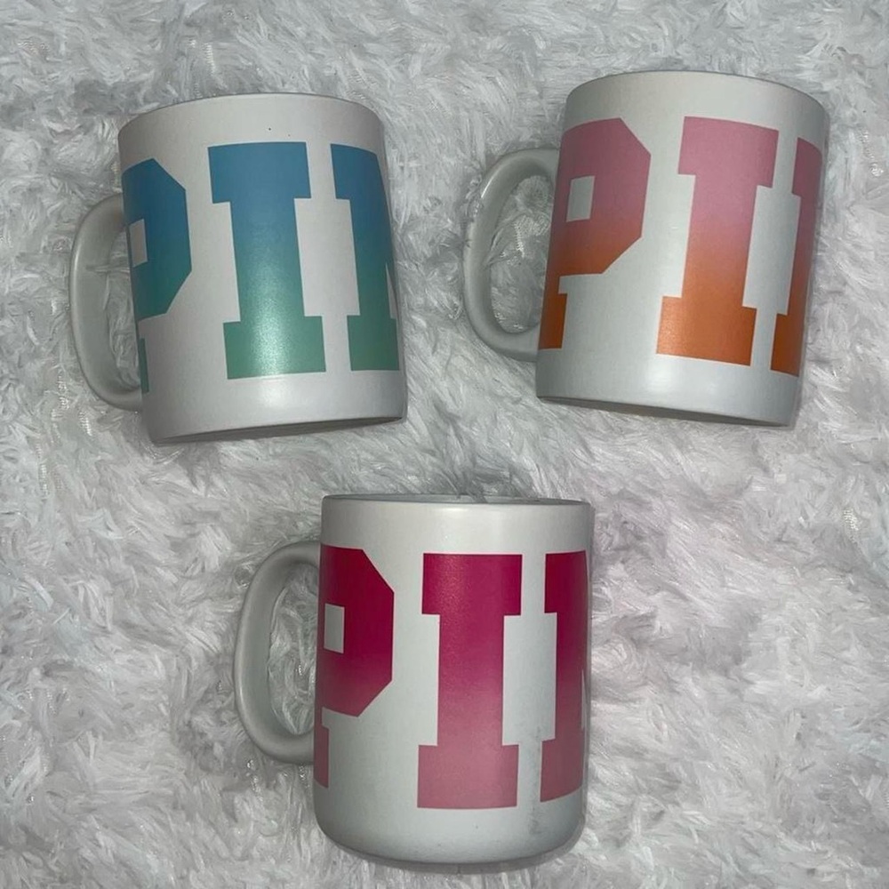 PINK Victoria's Secret Gradient Logo Ceramic Mugs